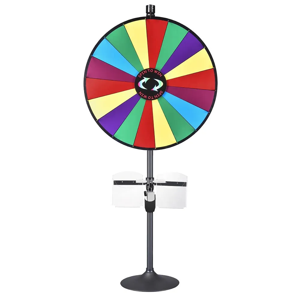 WinSpin 36" Large Color Dry Erase Prize Wheel w/ Stand