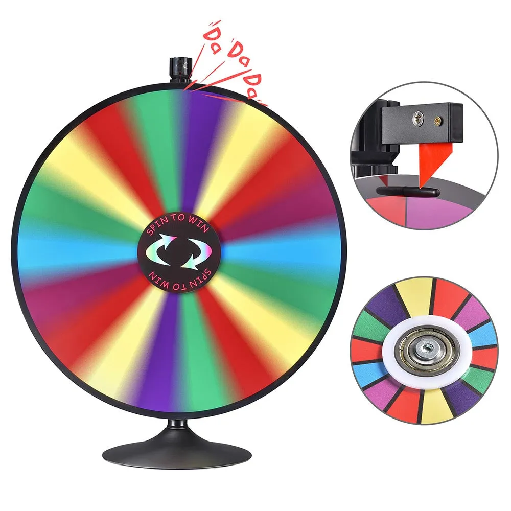 WinSpin 36" Large Color Dry Erase Prize Wheel w/ Stand